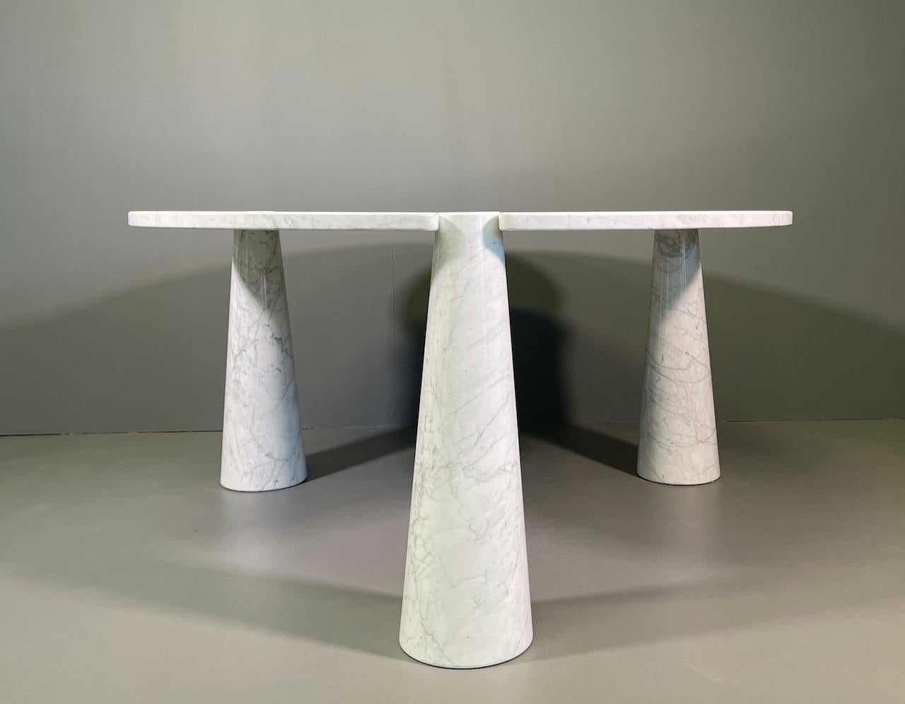 Rare Dining Table by Angelo Mangiarotti for Skipper in Carrara Marble  3