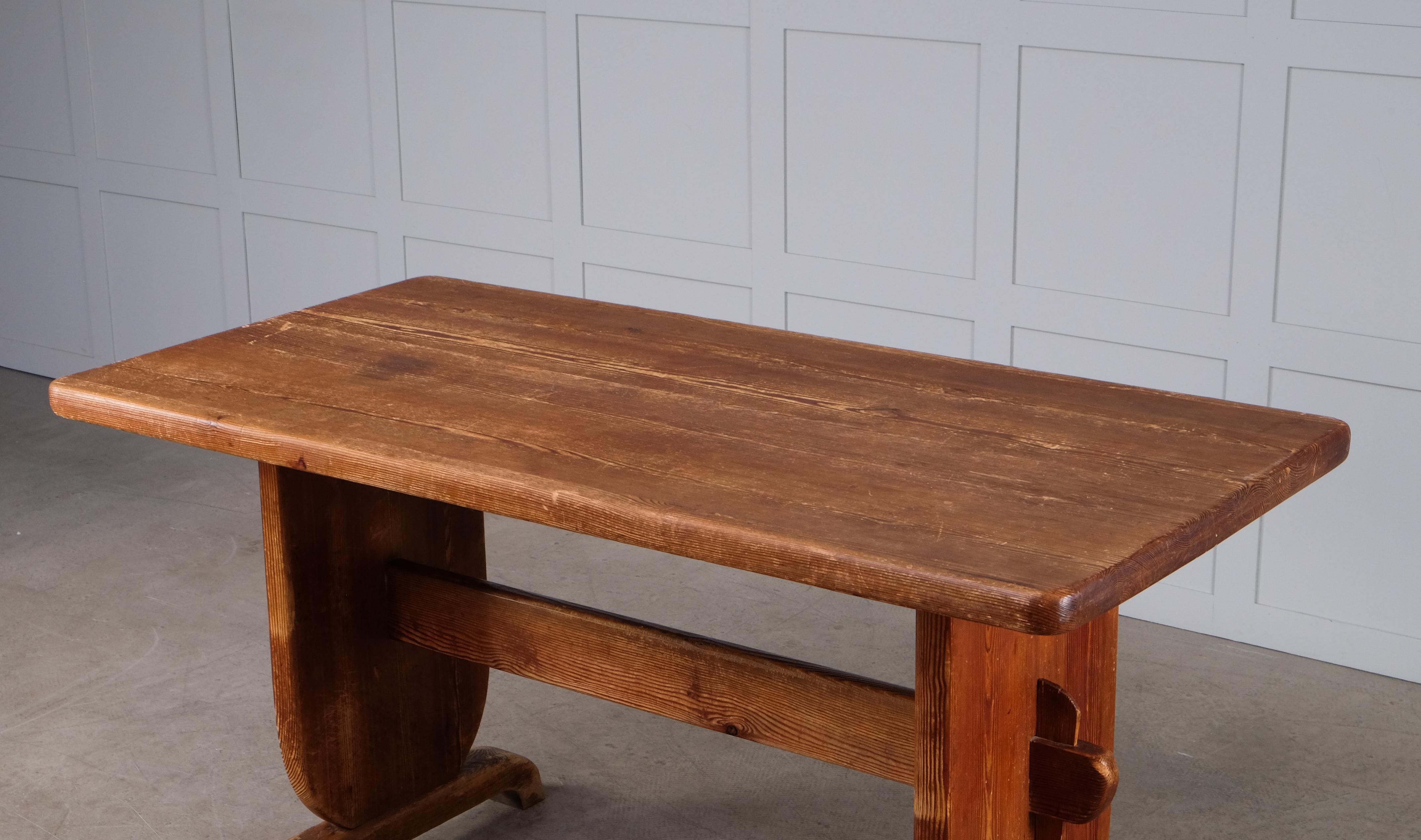 Swedish Rare Dining Table by Bo Fjaestad, Sweden, 1930s For Sale