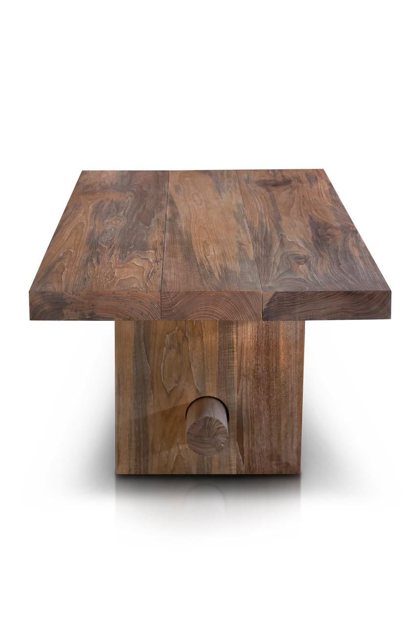 Organic Modern Rare dining table by Jerome Abel Seguin - Made with old javanase teak wood  For Sale