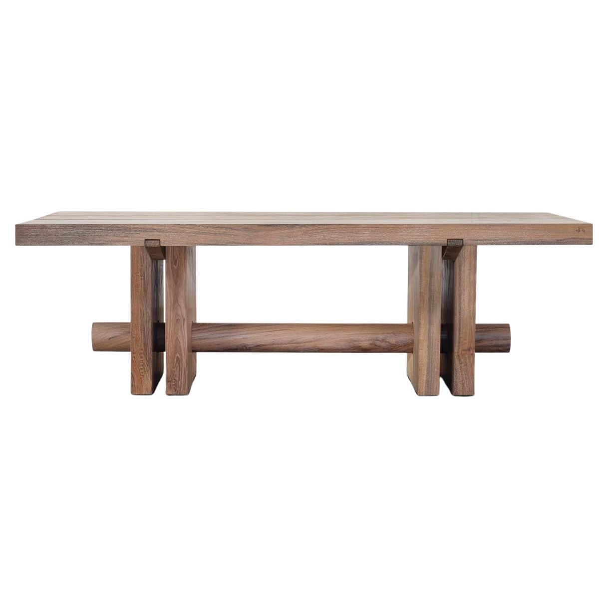 Rare dining table by Jerome Abel Seguin - Made with old javanase teak wood  For Sale
