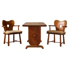 Rare dining table set by Bo Fjaestad, Sweden, 1930s