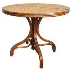 Rare Dining Table with Cane Top by Mundus, Yugoslavia 1960s