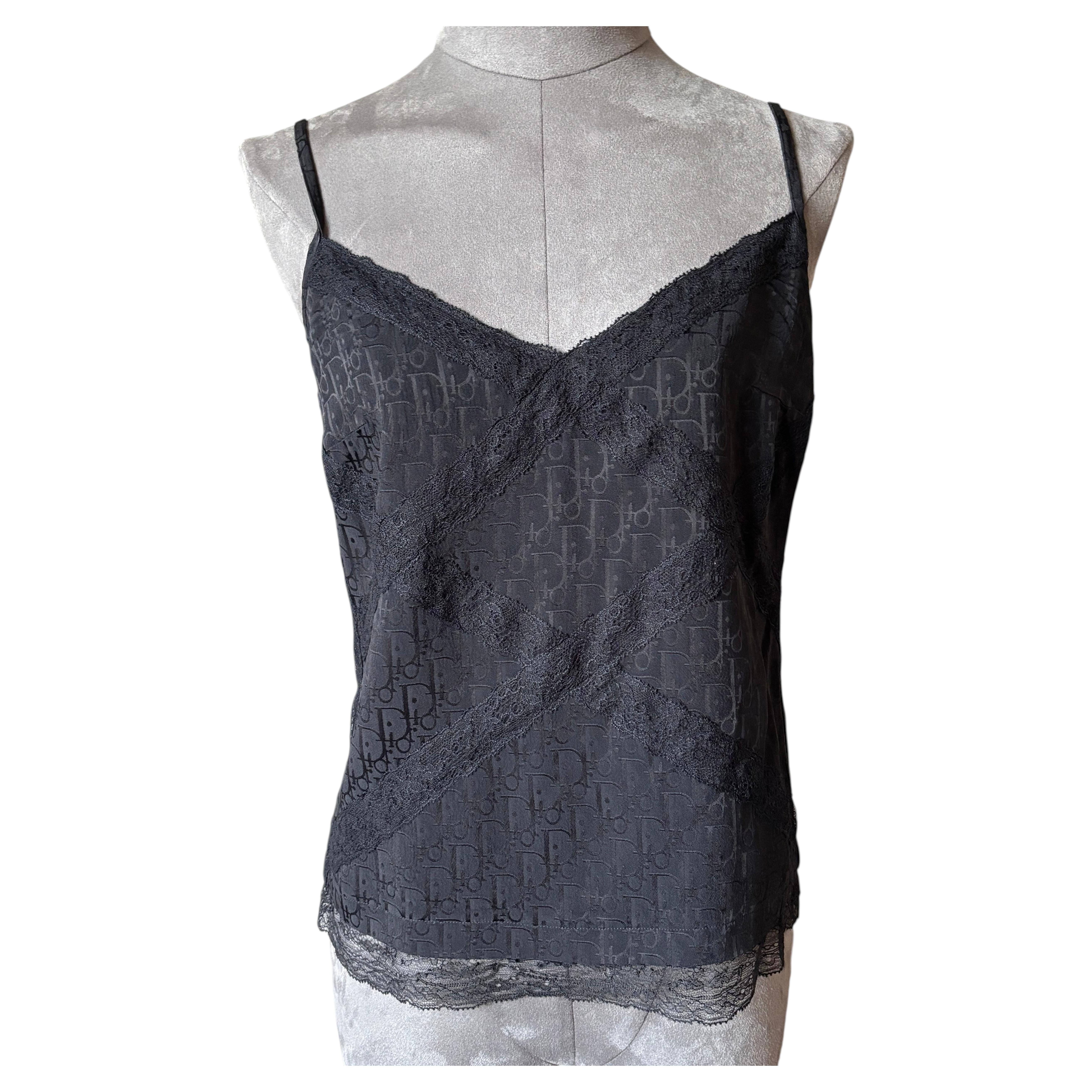 Rare Dior by Galliano Monogram Lace Camisole — Iconic Archive Piece