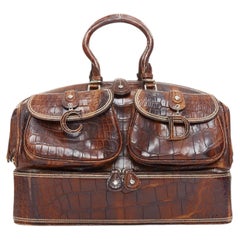 rare DIOR John Galliano 2005 Runway Limited Voyage scaled leather bag