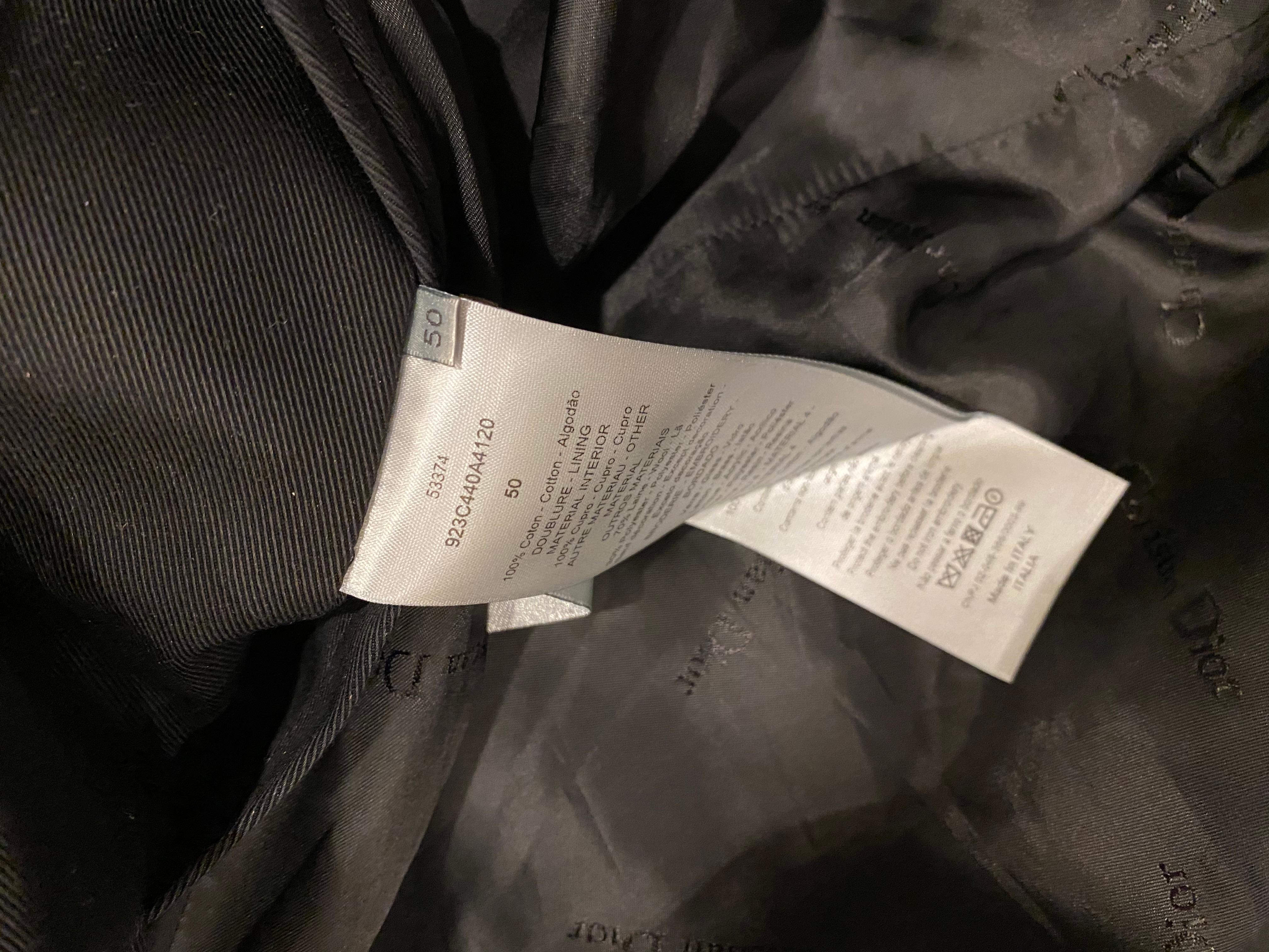 RARE Dior x Kaws Bee Drill Black Jacket, Kim Jones, Size 50 For Sale 3