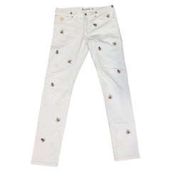 RARE Dior x Kaws White Denim Jeans Pants, size 32
