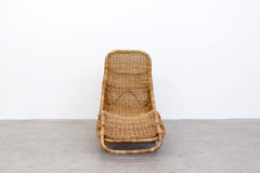 Rare Dirk Van Sliedregt Rattan Chaise