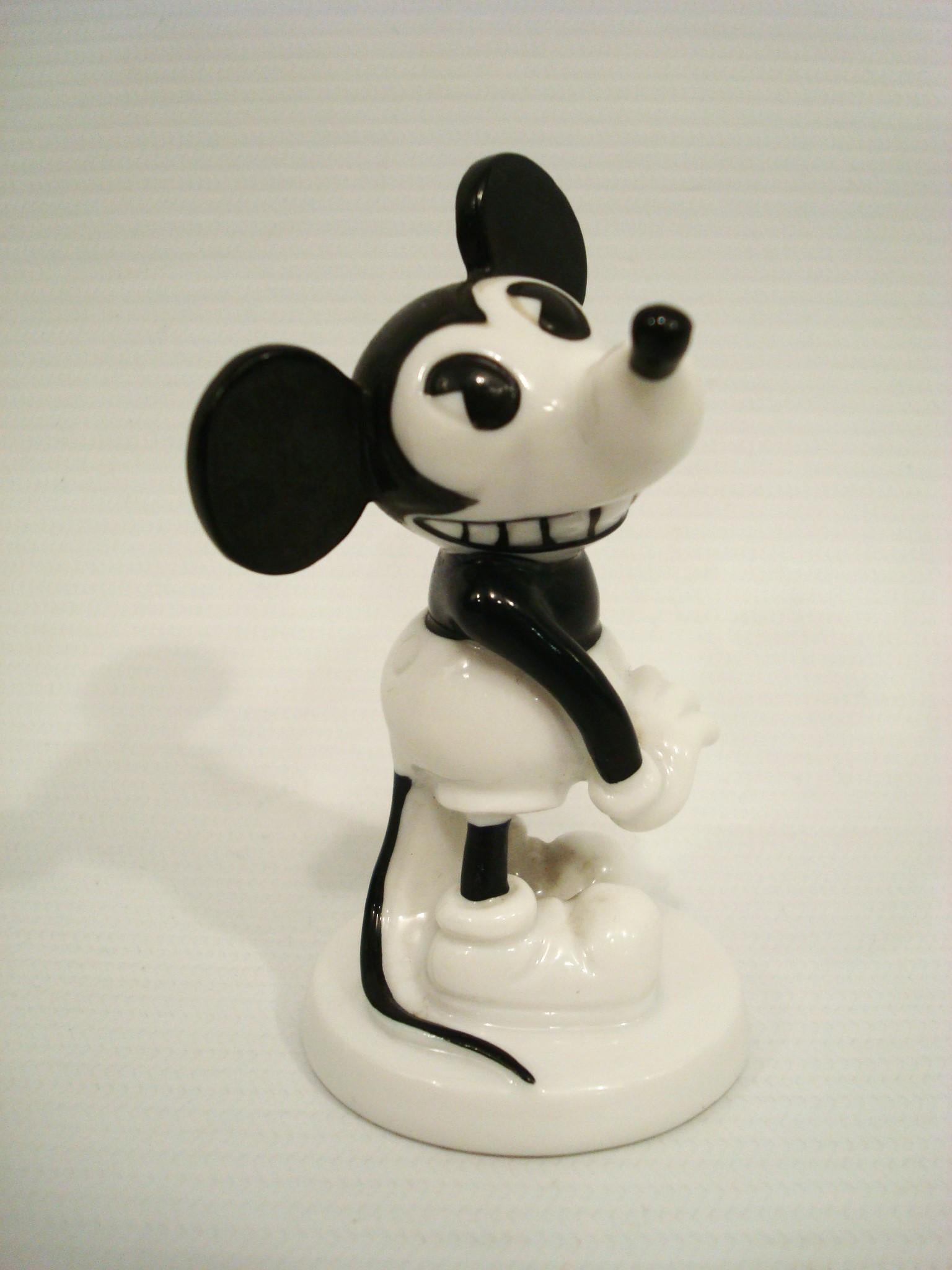 Mid-Century Modern Rare Disney Mickey Mouse Porcelain Figurine, Rosenthal 1930´s For Sale