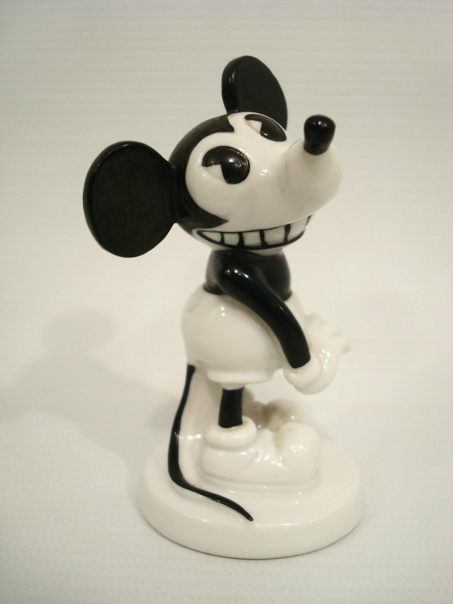 German Rare Disney Mickey Mouse Porcelain Figurine, Rosenthal 1930´s For Sale