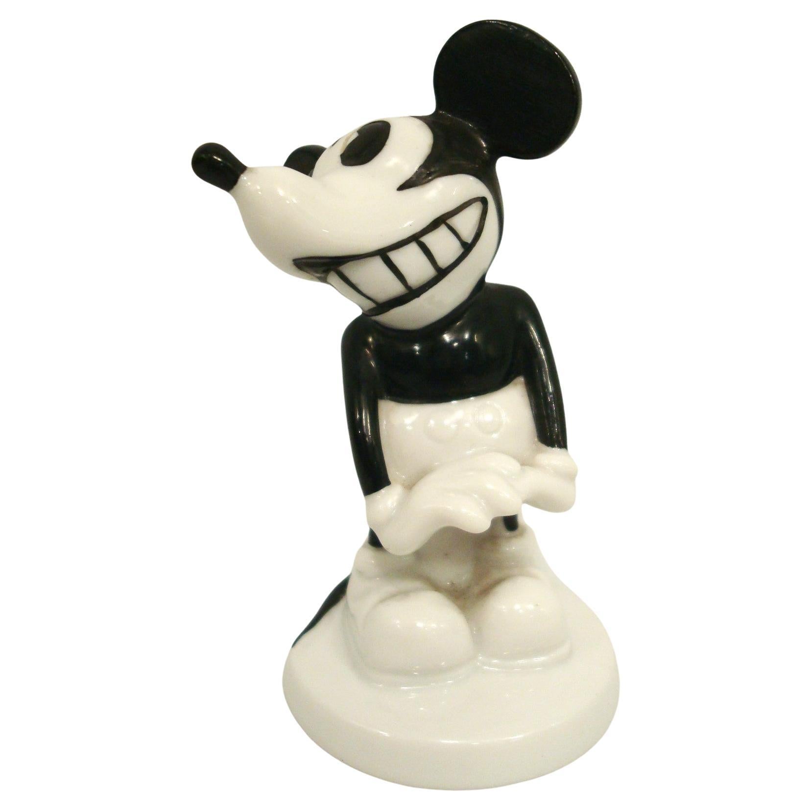 Seltene Disney Mickey Mouse Porzellanfigur, Rosenthal 1930er Jahre