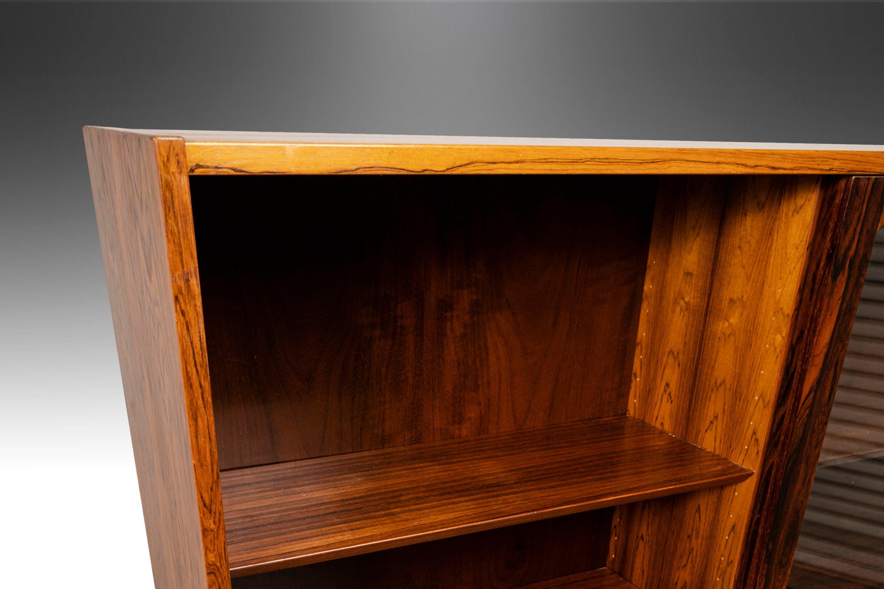Danish Rare Display Cabinet / Bookcase by Poul Hundevadin in Rosewood, Denmark, 1960's