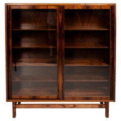 Vitrine / bibliothèque rare de Poul Hundevadin en bois de rose, Danemark, années 1960