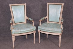 12 Louis XVI Style Distressed Paint Decorated Dining Chairs By Maison Jansen