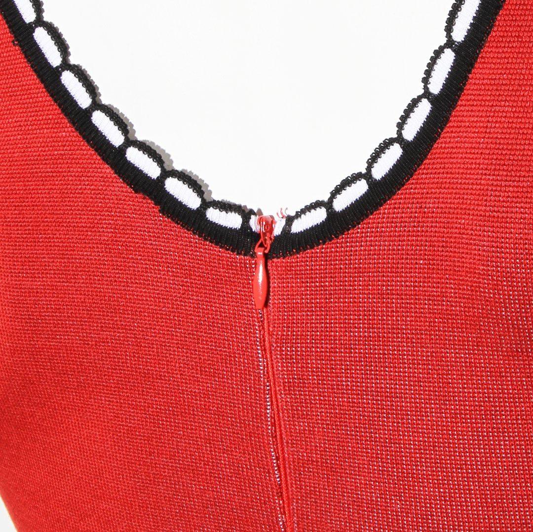 Women's Rare Documented Alaïa S/S 1992 “Mon Coeur est à Papa” knit bodycon mini dress