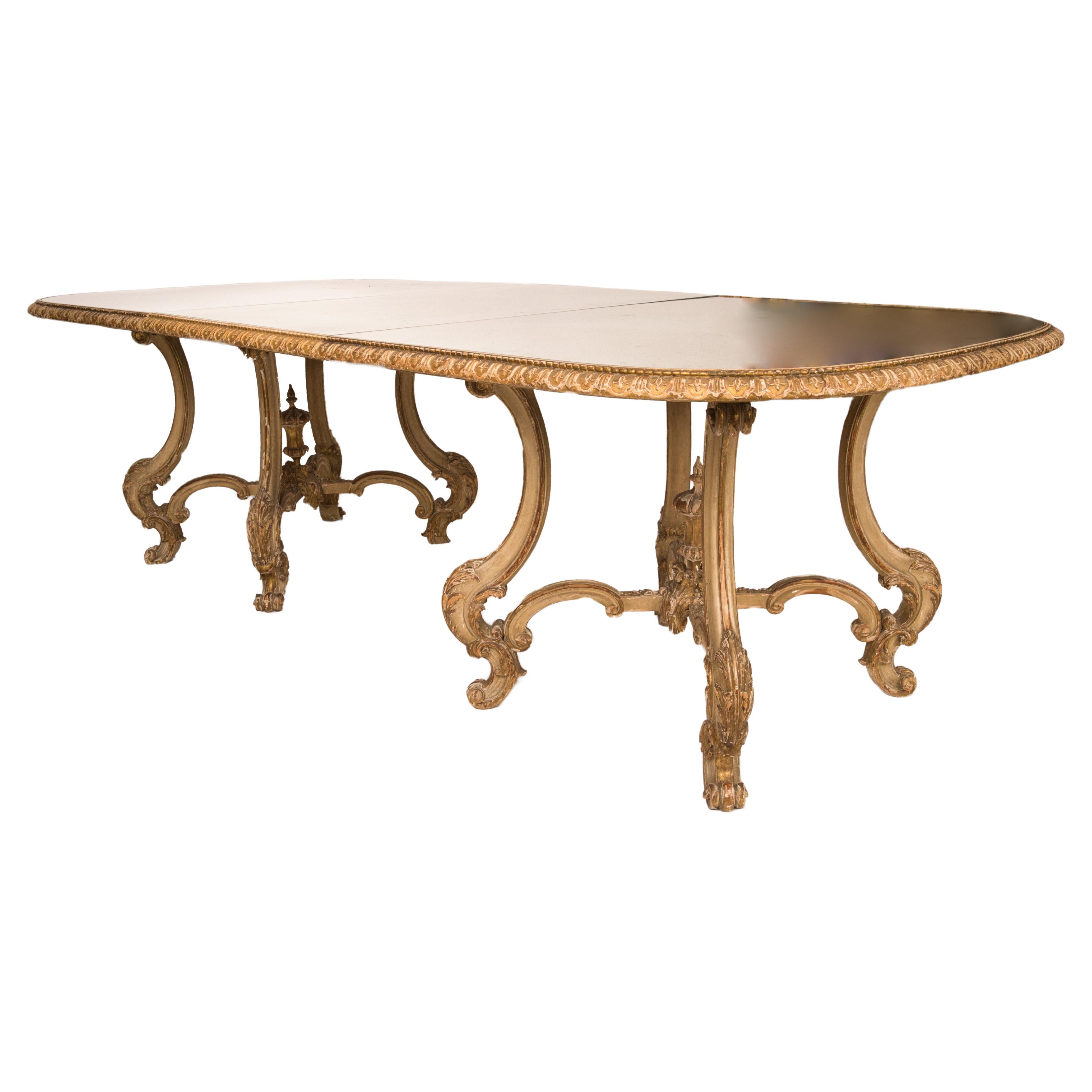 Rare Documented Jansen Double Pedestal Dining Table For Sale