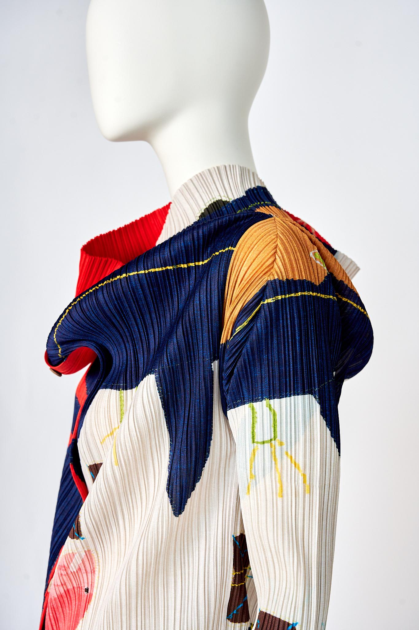 Raramente documentata Pleats Please Issey Miyake Top cardigan a pieghe, FW1999 in vendita 8
