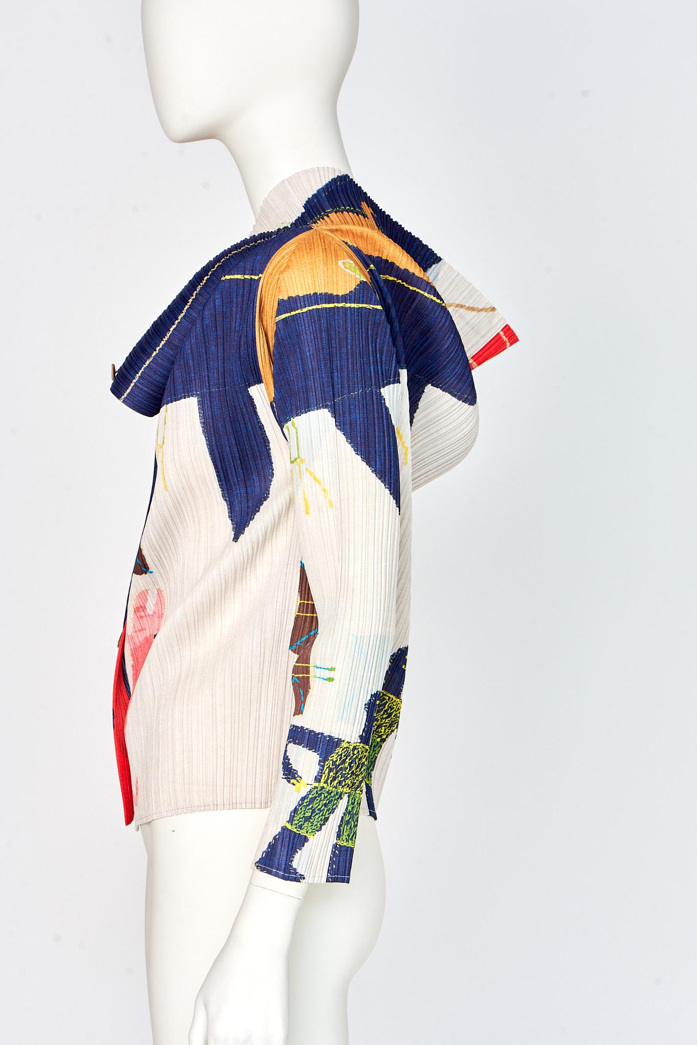 Raramente documentata Pleats Please Issey Miyake Top cardigan a pieghe, FW1999 in vendita 9