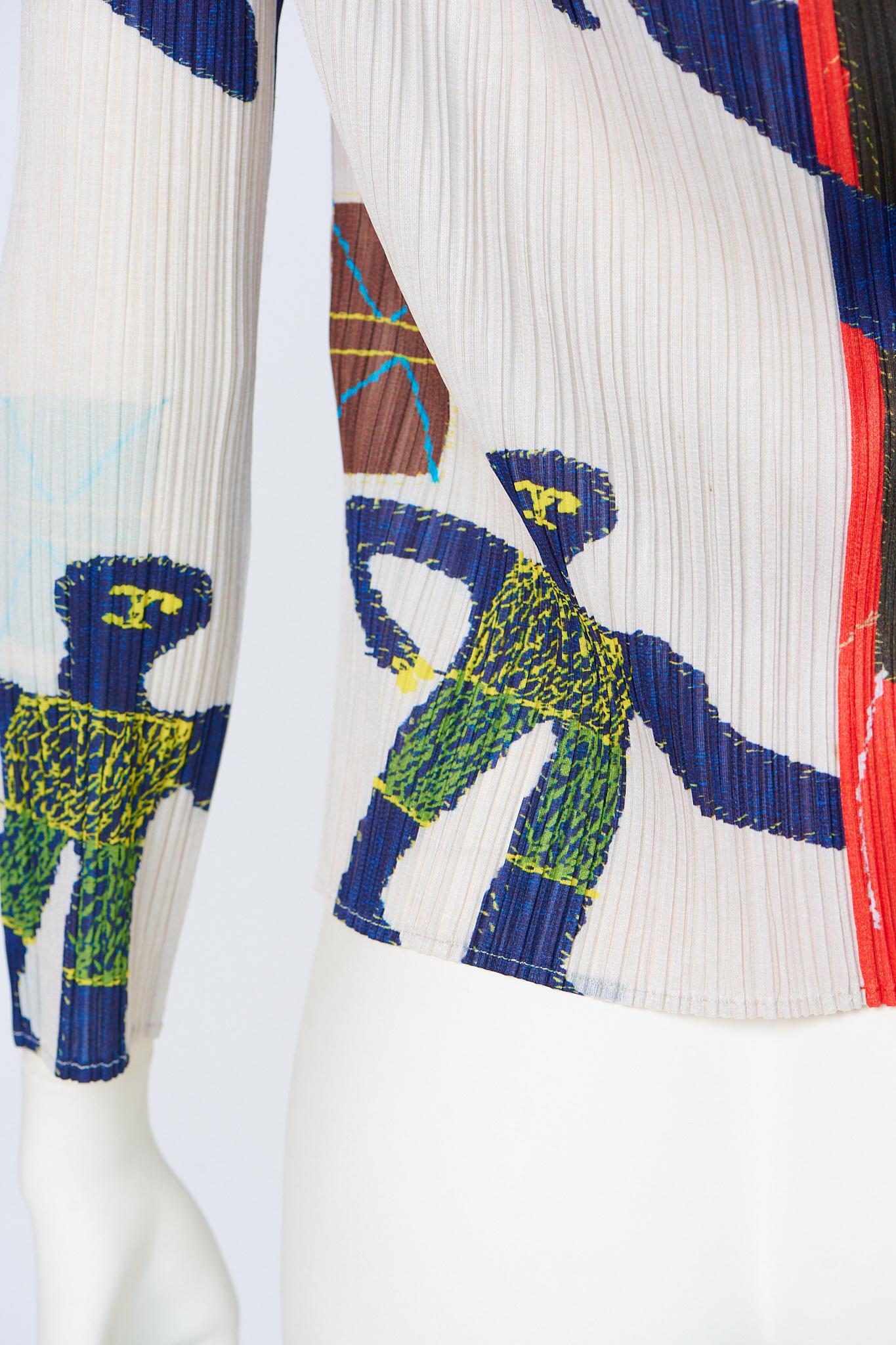 Raramente documentata Pleats Please Issey Miyake Top cardigan a pieghe, FW1999 in vendita 11