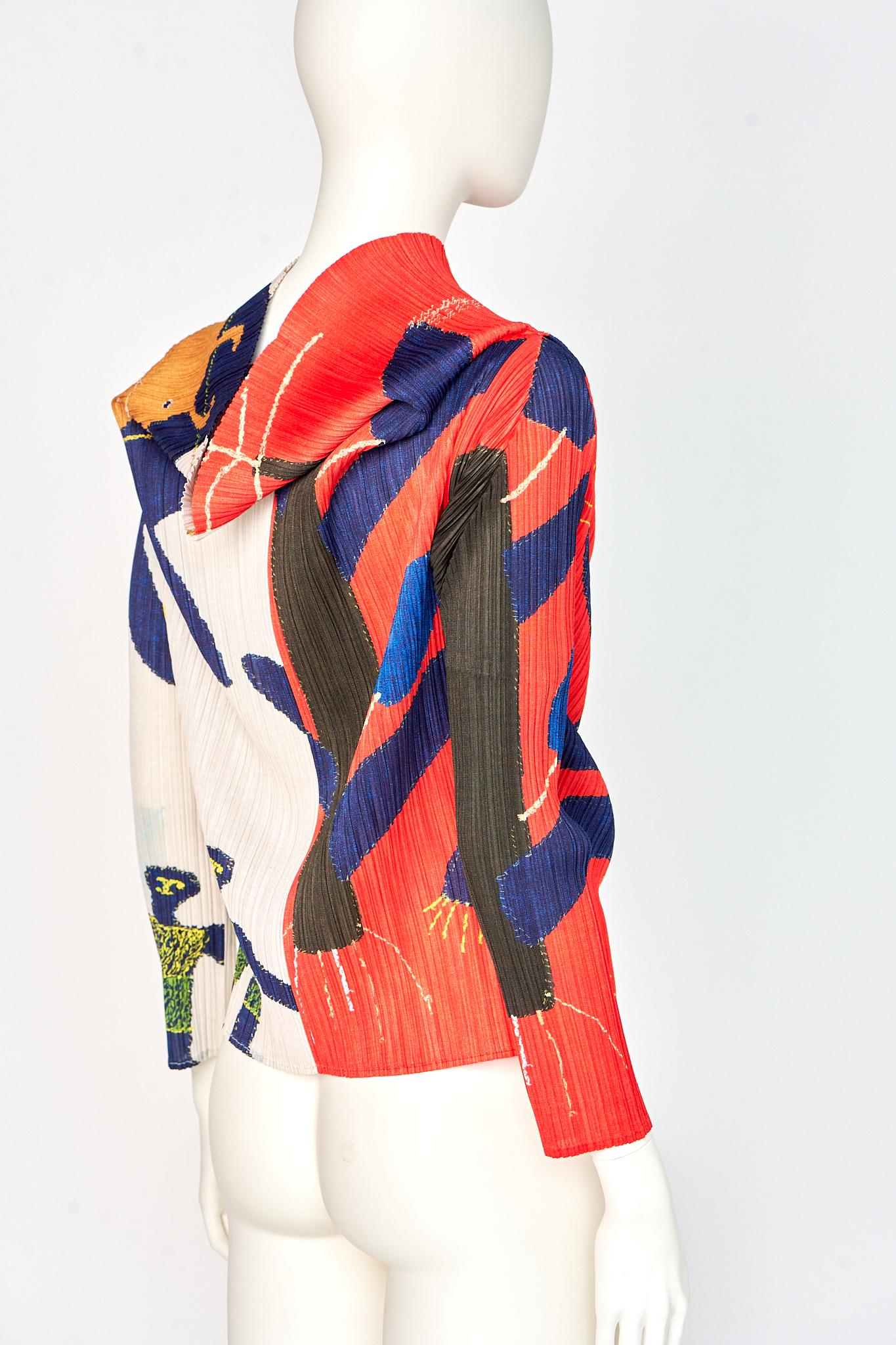 Raramente documentata Pleats Please Issey Miyake Top cardigan a pieghe, FW1999 in vendita 12