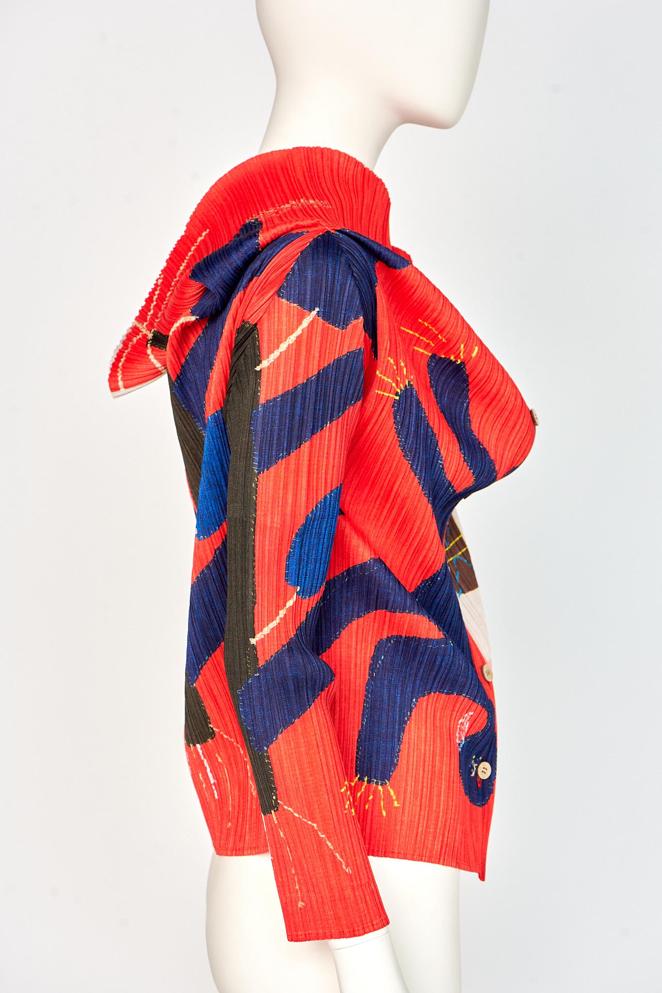 Raramente documentata Pleats Please Issey Miyake Top cardigan a pieghe, FW1999 in vendita 14