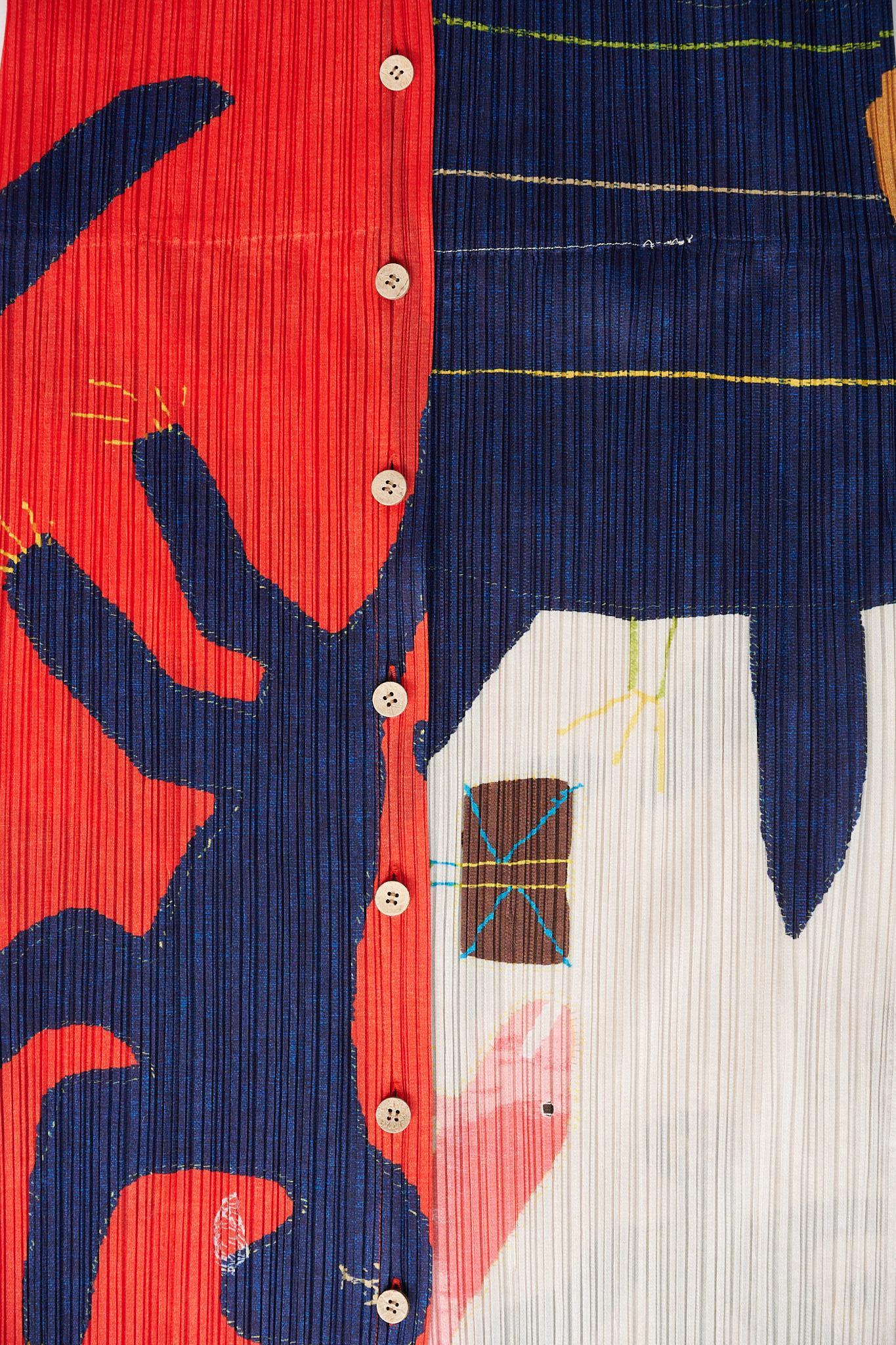 Raramente documentata Pleats Please Issey Miyake Top cardigan a pieghe, FW1999 In condizioni buone in vendita a Geneva, CH