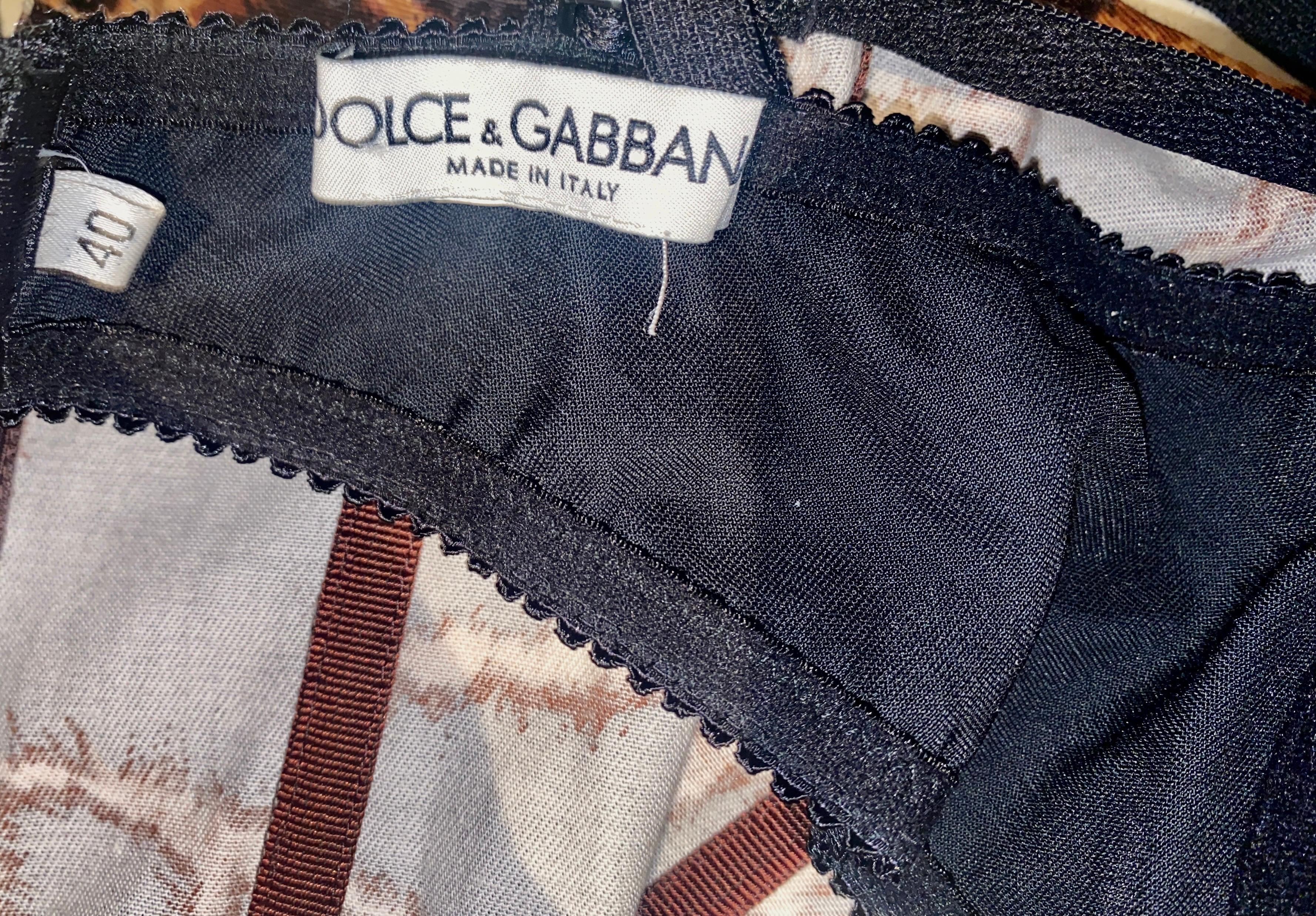 Seltenes Dolce & Gabbana 1990er Jahre Vintage Korsettkleid mit Giraffen-Tierdruck 40 im Angebot 1
