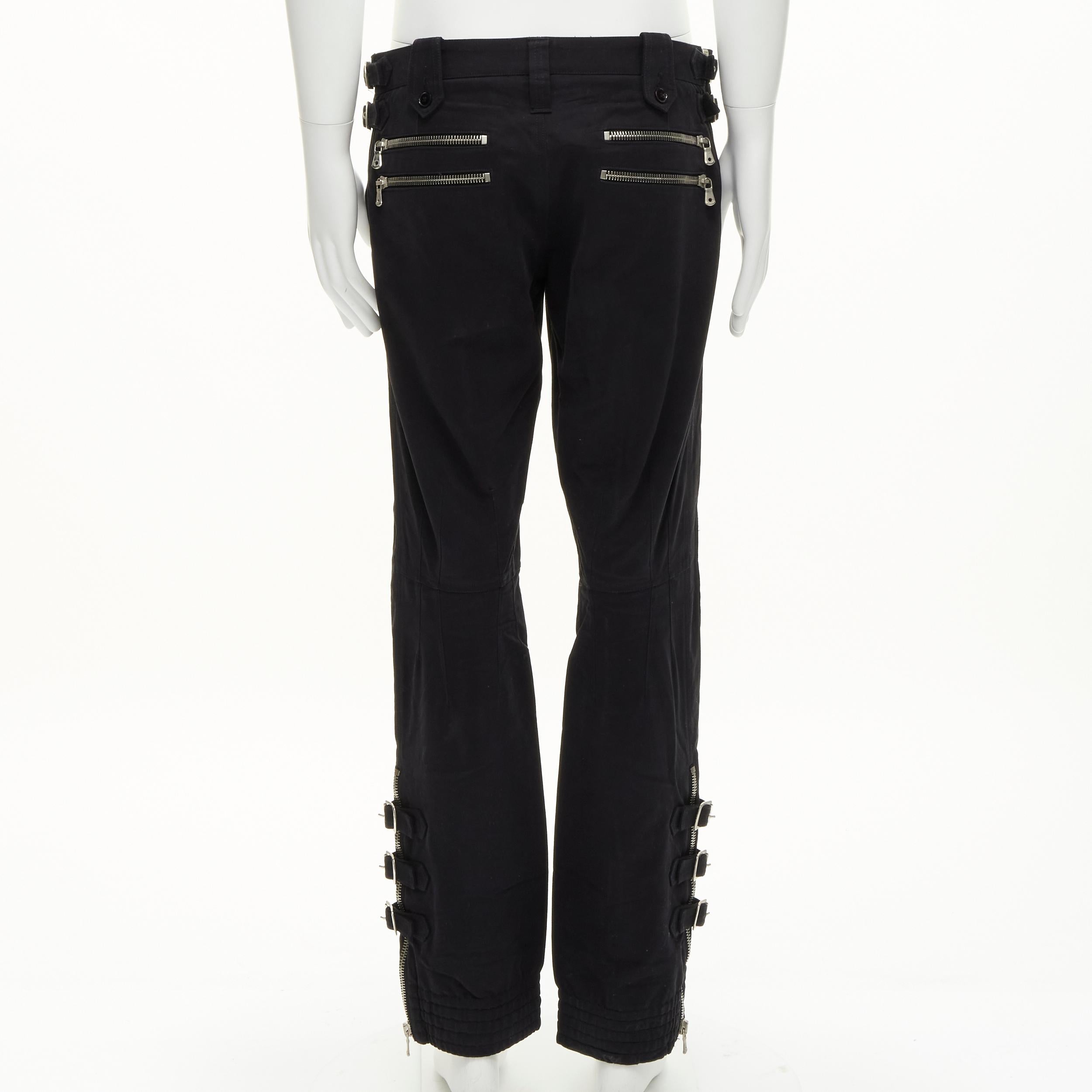 rare DOLCE GABBANA black bondage strap buckles boot cut flared pants IT48 M
Reference: TGAS/D00042
Brand: Dolce Gabbana
Designer: Domenico Dolce and Stefano Gabbana
Material: Cotton
Color: Black
Pattern: Solid
Closure: Zip Fly
Extra Details: Buckle