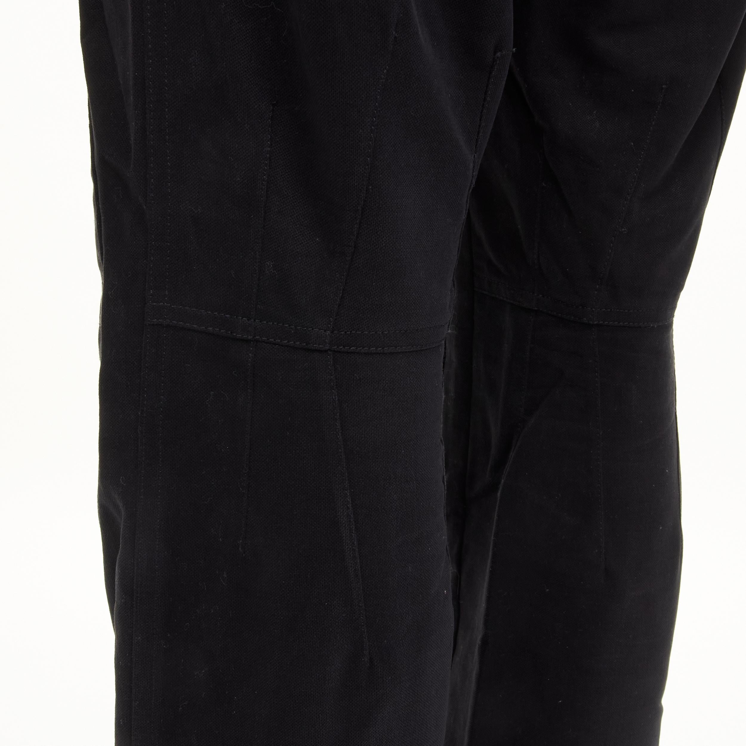 rare DOLCE GABBANA black bondage strap buckles boot cut flared pants IT48 M 3