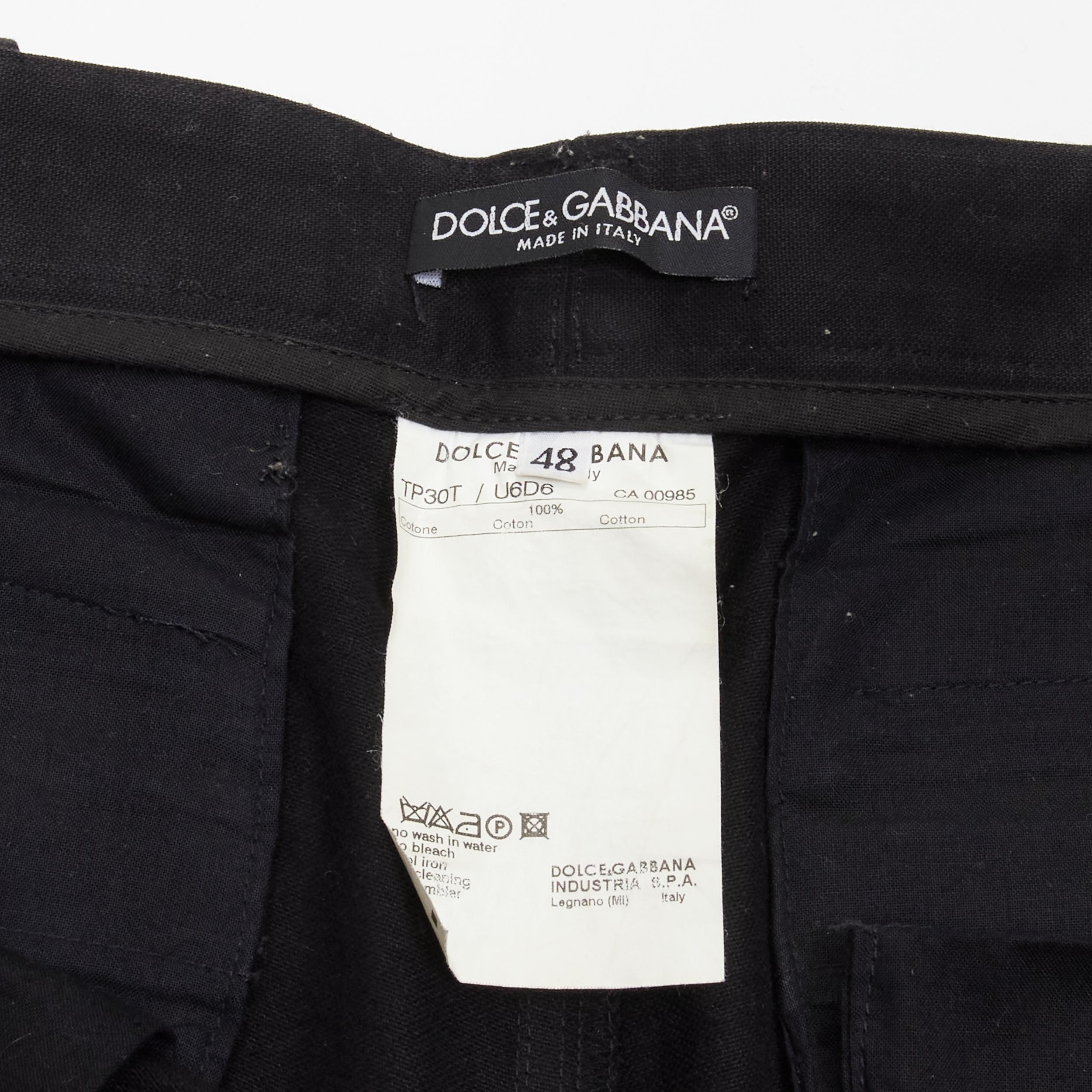 rare DOLCE GABBANA  bondage strap silver buckles boot cut flared pants IT48 M For Sale 5