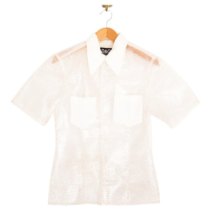 Rare Dolce & Gabbana 1990s Archival 'Bubble Wrap' Avant Guard Shirt For Sale