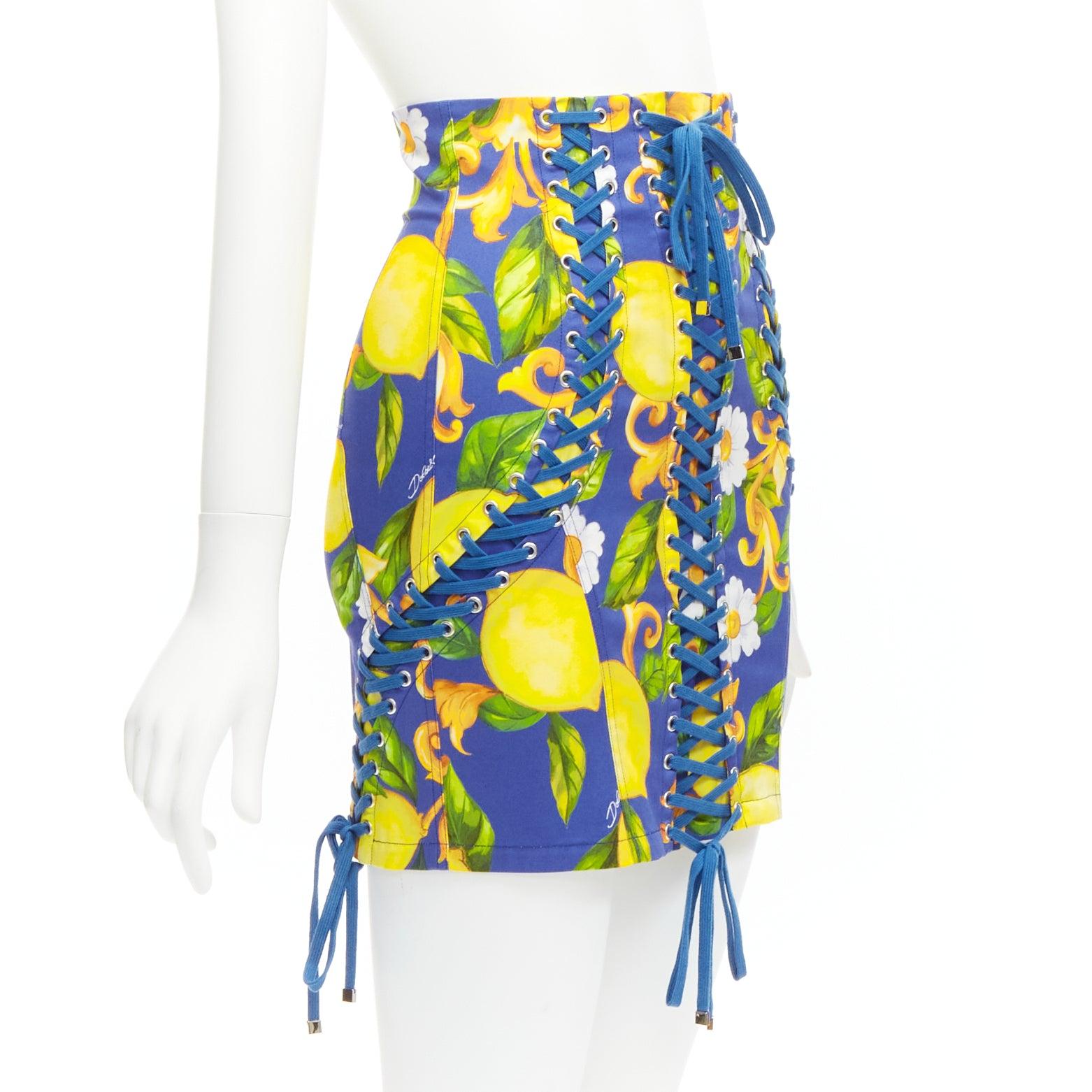 Beige rare DOLCE GABBANA flower print laced corset high waist mini skirt IT36 XXS For Sale