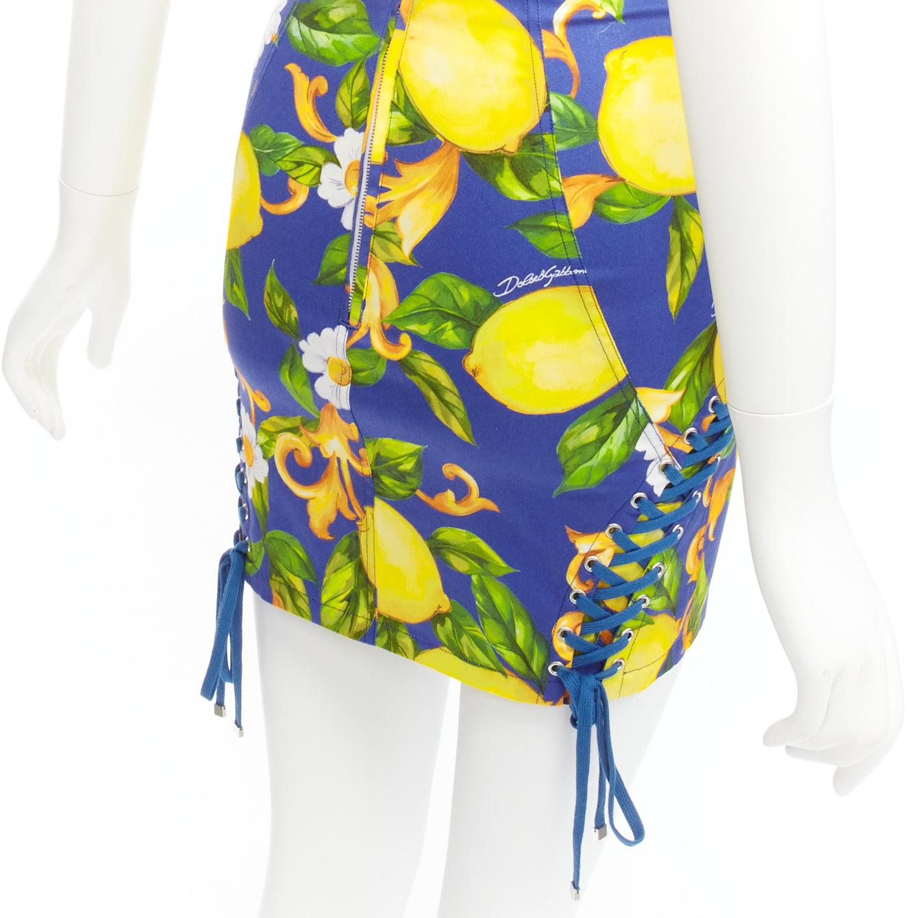 rare DOLCE GABBANA flower print laced corset high waist mini skirt IT36 XXS For Sale 2