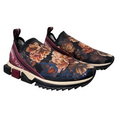 rare Dolce & Gabbana Sorrento Slip-on Sneakers IT 45 Portofino Floral Rose Print