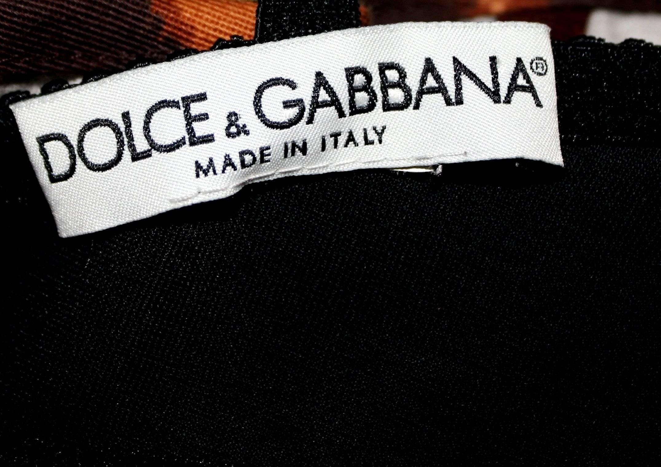 Rare Dolce & Gabbana 1990s Vintage Corset Dress with Giraffe Animal Print 40 In Good Condition For Sale In Switzerland, CH