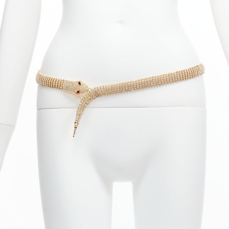 Dolce & Gabbana chain belt Swarovski crystals. Dolce Gabbana Swarovski Crystal & Pearl Black Women Belt | eBay main image 2