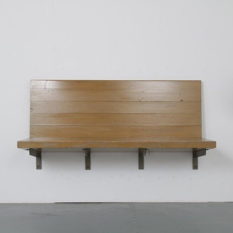 Late 20th Century Rare Dom Hans van der Laan Wall Mounted Bench, Netherlands 1970 For Sale