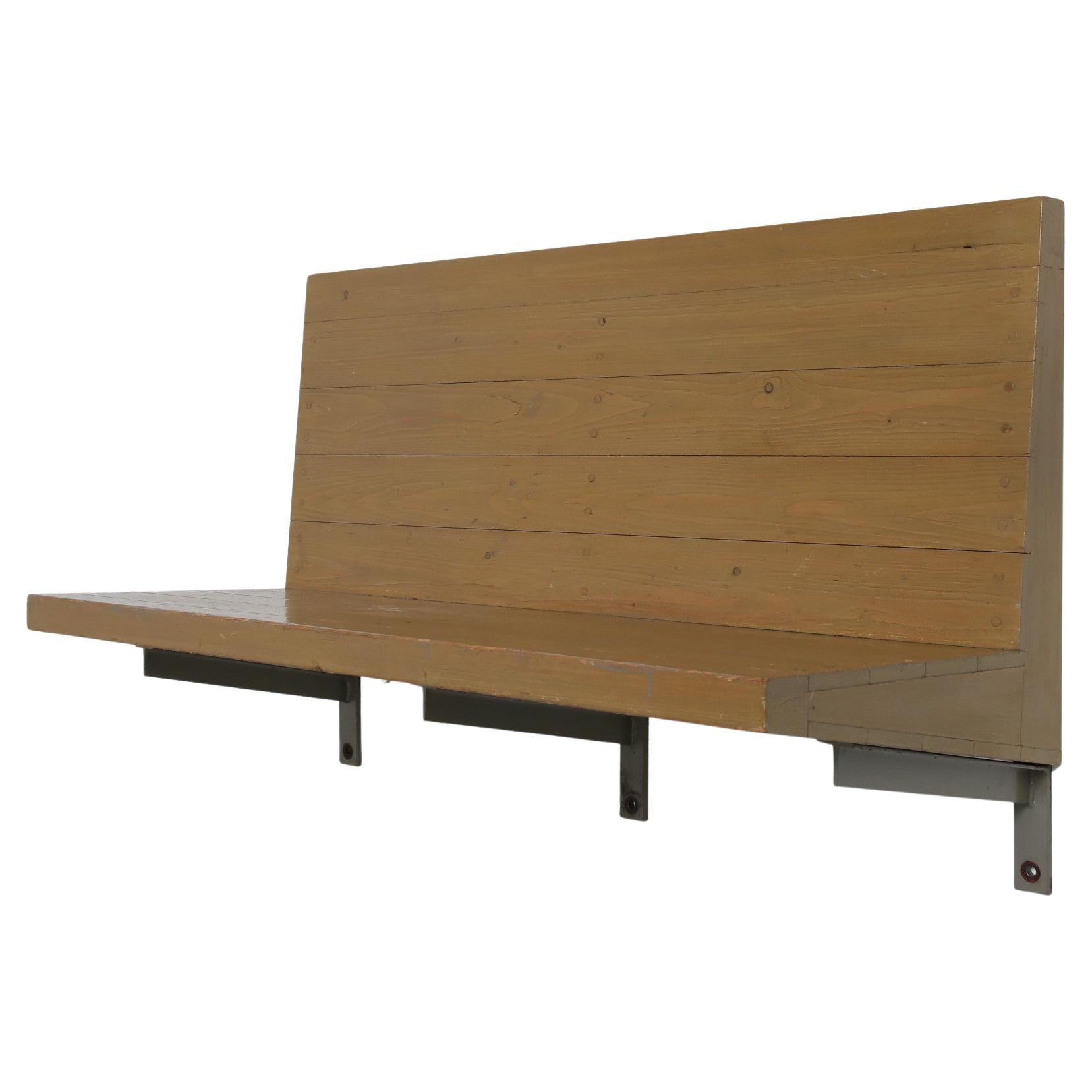 Rare Dom Hans van der Laan Wall Mounted Bench, Netherlands 1970