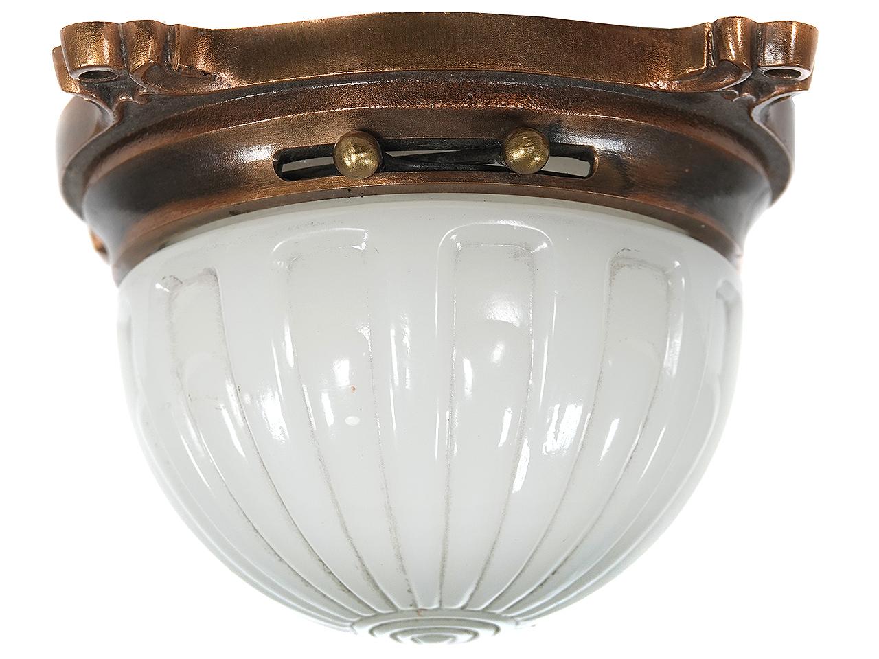 Victorian Rare Domed 1920s Railcar Passageway Light