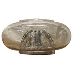 Rare Donut Table Lamp Toni Zuccheri for Venini 1970 Round Murano Glass Sculpture