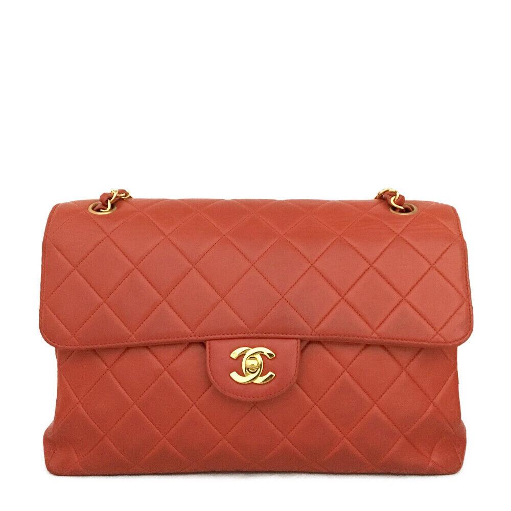 Red Rare Double Faced Classic Chanel CC Shoulder Bag For Sale