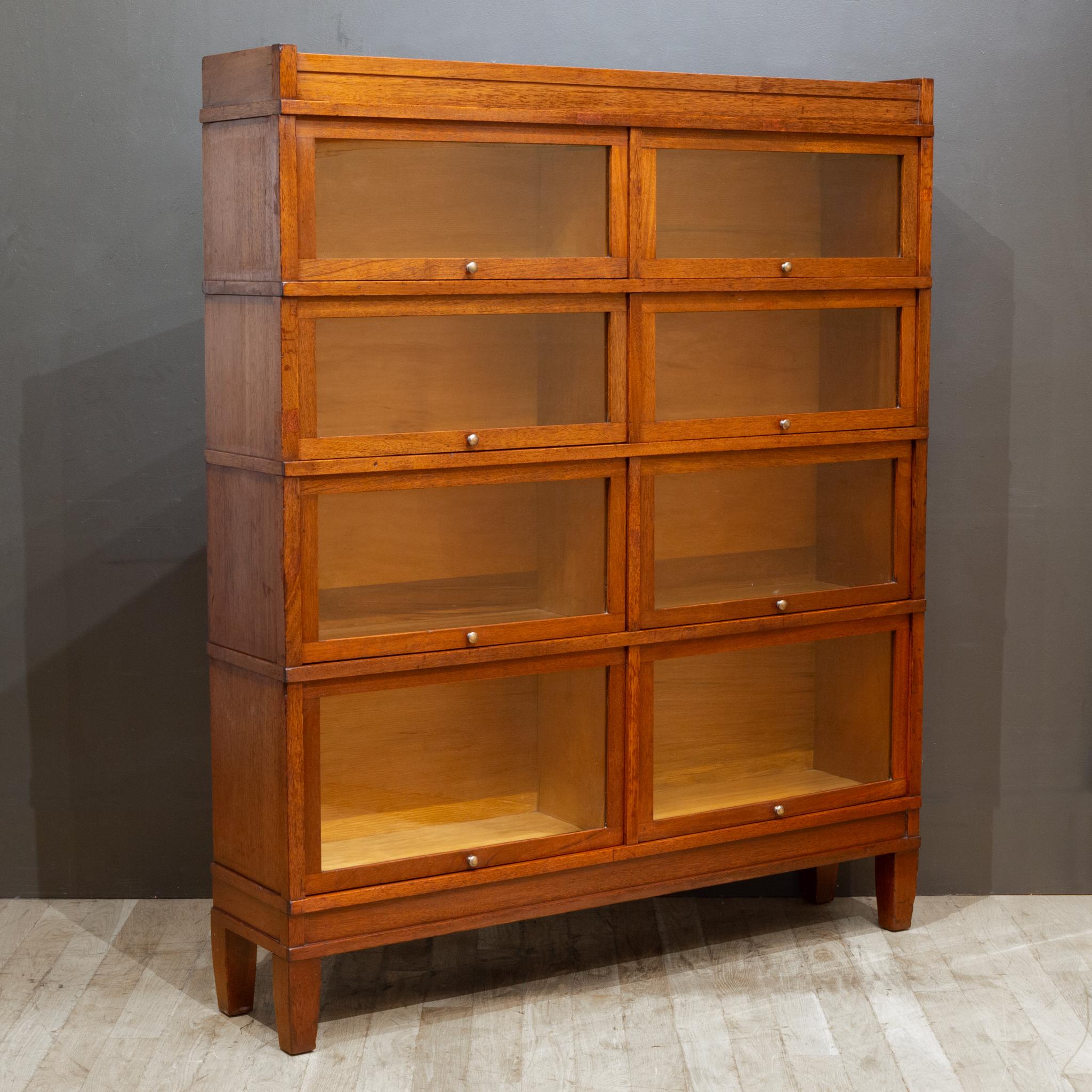 Industrial Rare Double Globe-Wernicke 4 Stack Lawyer's Bookcase c.1910-1915
