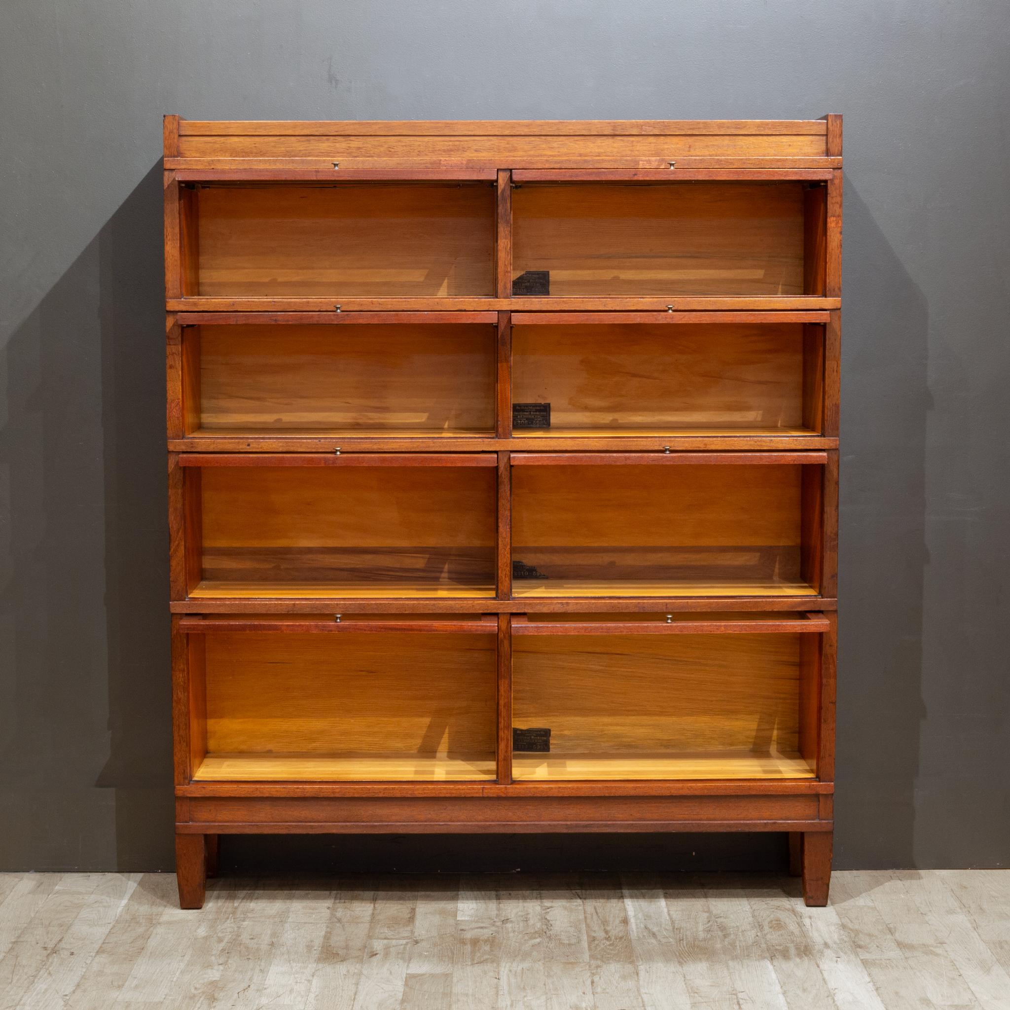 Rare Double Globe-Wernicke 4 Stack Lawyer's Bookcase c.1910-1915 In Good Condition In San Francisco, CA
