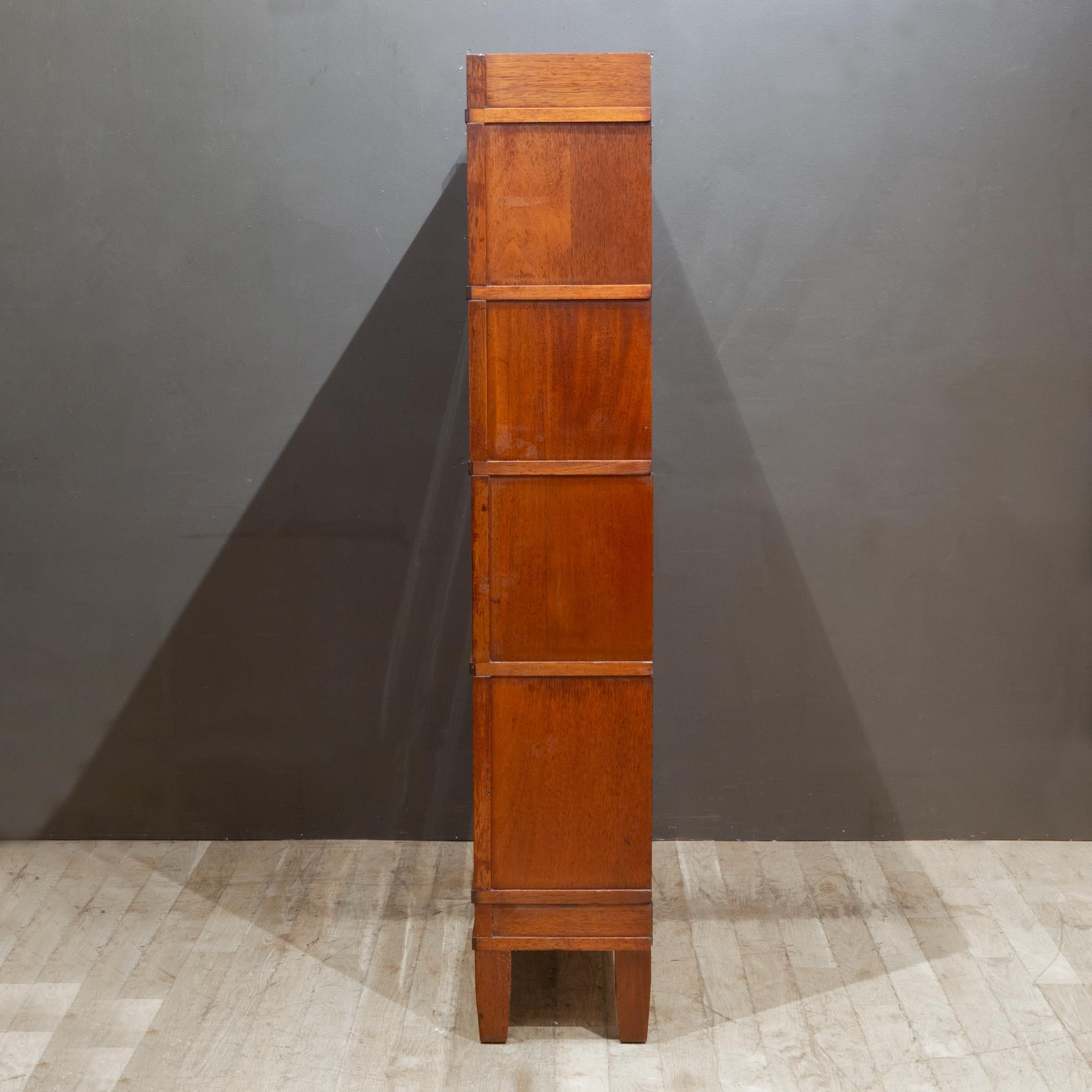 Brass Rare Double Globe-Wernicke 4 Stack Lawyer's Bookcase c.1910-1915