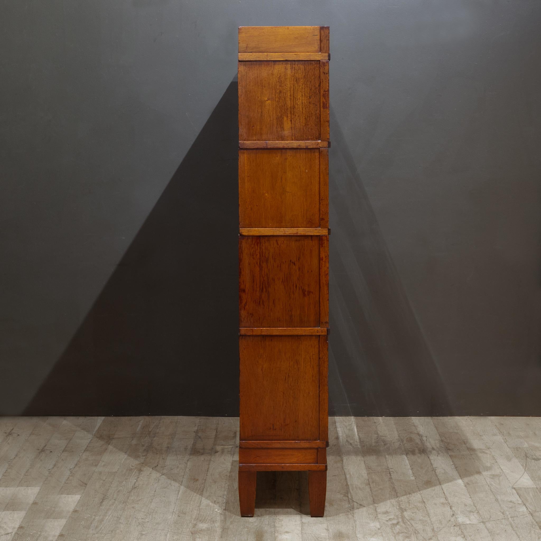 Rare Double Globe-Wernicke 4 Stack Lawyer's Bookcase c.1910-1915 In Good Condition For Sale In San Francisco, CA