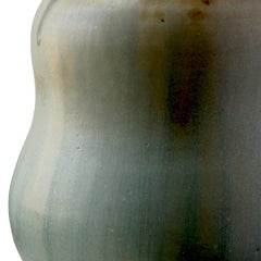 Rare Double Gourd Table Lamp with Layered Green Glazes by Arne Bang