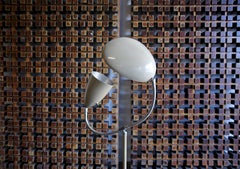 Rare Double Shade Floor Lamp ‘Cone and Cobra’ by Greta Grossman