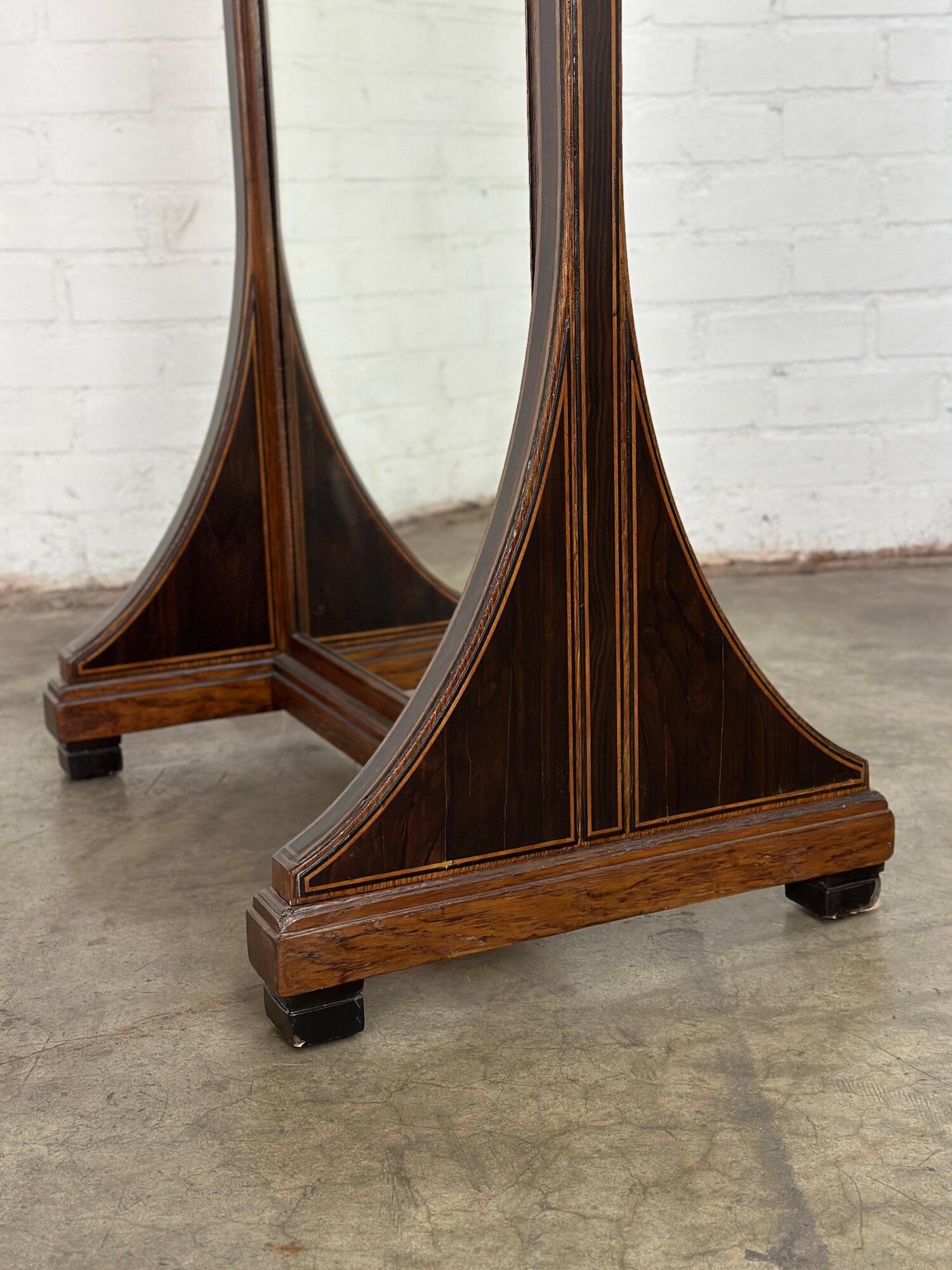 Rosewood Rare Double Sided Art Deco Mirror
