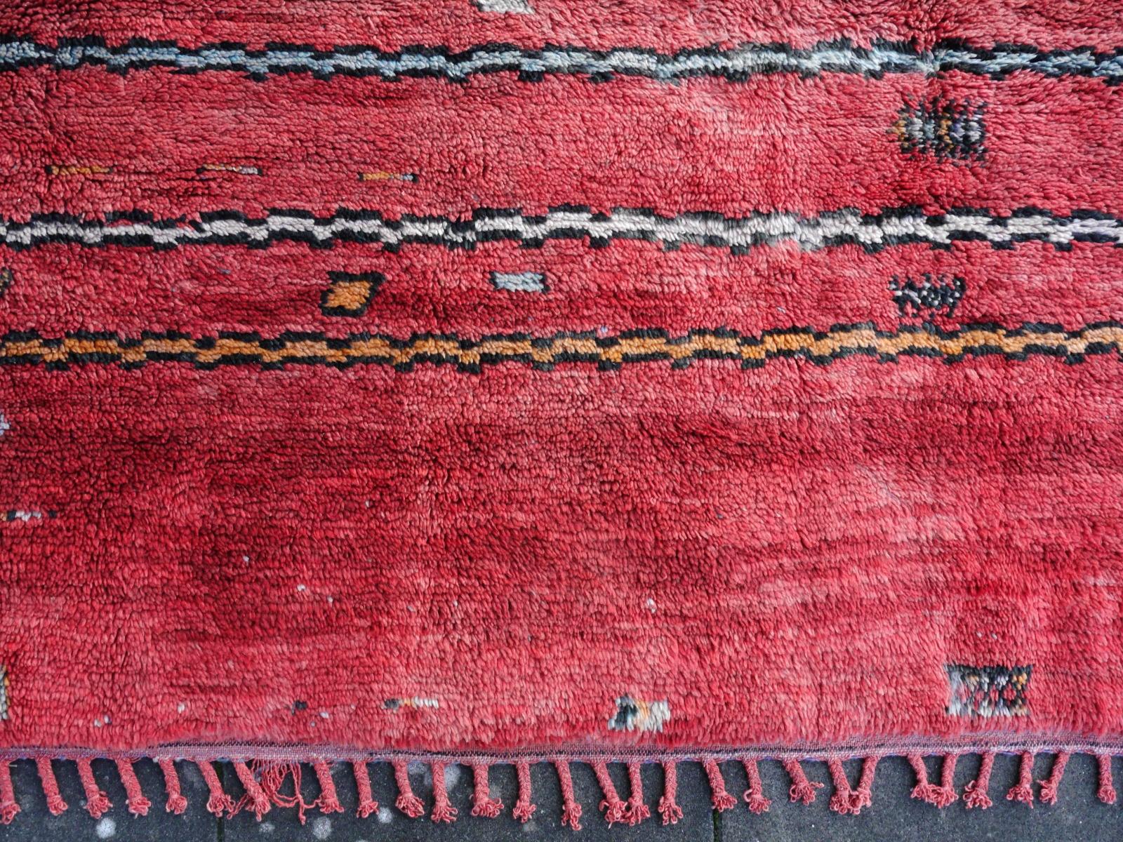 Rare Double Sided Vintage North African Moroccan Berber Rug Collectors item For Sale 3