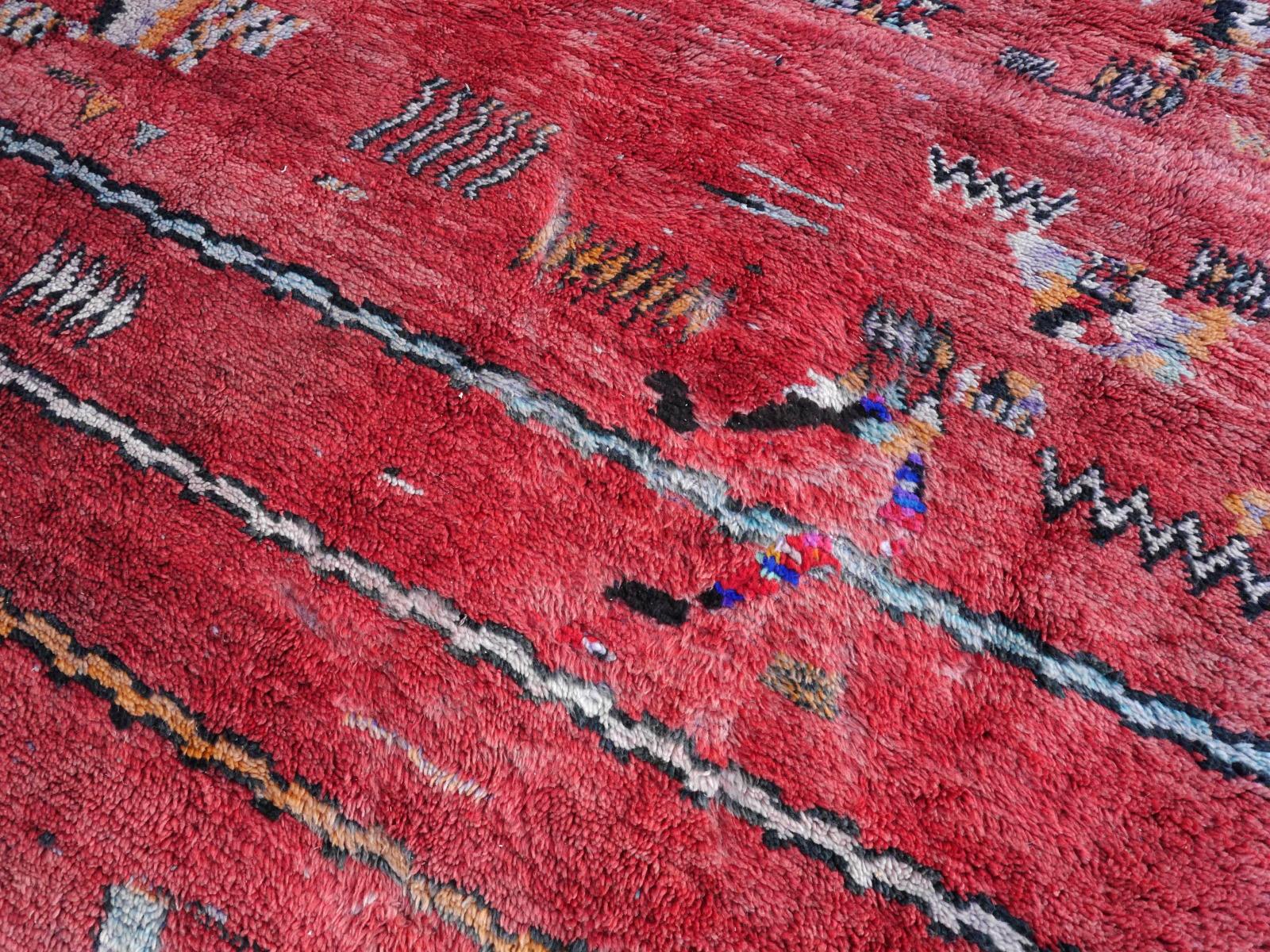 Seltener doppelseitiger nordafrikanischer marokkanischer Berberteppich-Sammlerstück, Vintage im Angebot 4