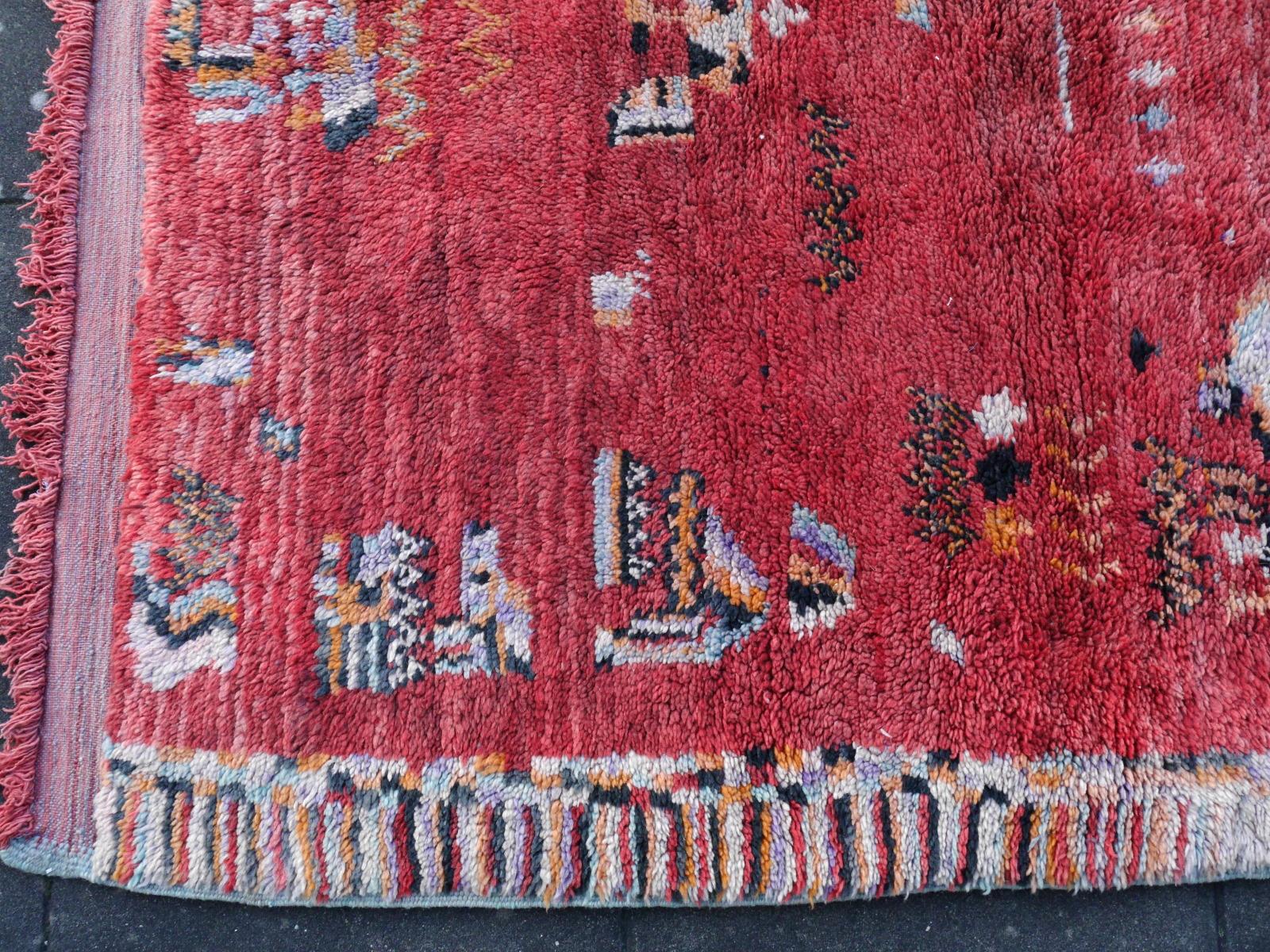 Seltener doppelseitiger nordafrikanischer marokkanischer Berberteppich-Sammlerstück, Vintage im Angebot 6